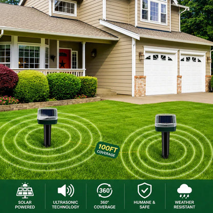 🌸Spring Sale 50% OFF☘️Solar Powered Waterproof Screw Mole Repellent🐭