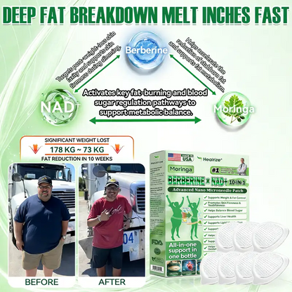 🔥Healrize® Moringa × Berberine × AMPK 8-Benefit Slimming & Metabolic Nano Microneedle Patch 🇺🇸 Just once a day · Visible changes in 7 days ✅ For obesity, loose skin, diabetes, sleep apnea, joint issues, and more🔥