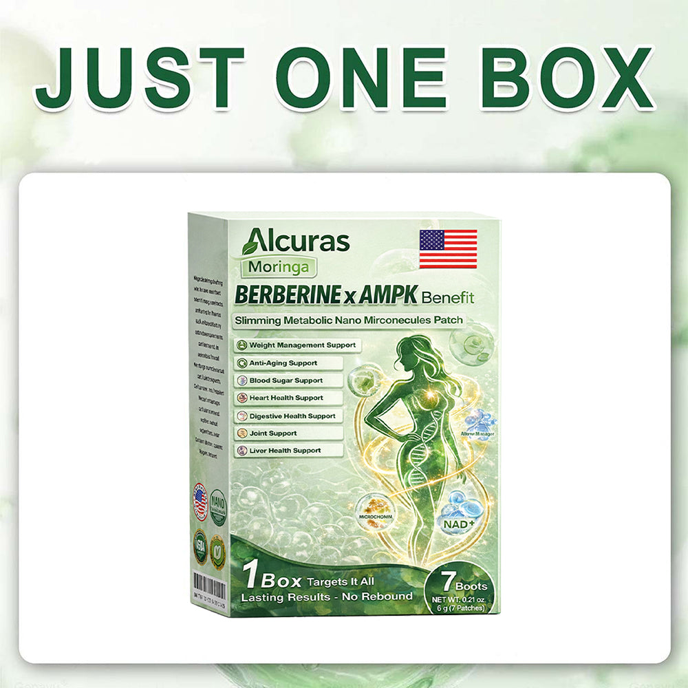 🔥Official Store| 🧑‍⚕️Alcuras® Moringa × Berberine × AMPK 8-Benefit Slimming & Metabolic Nano Microneedle Patch 🇺🇸 Just once a day · Visible changes in 7 days ✅ For obesity, loose skin, diabetes, sleep apnea, joint issues, and more
