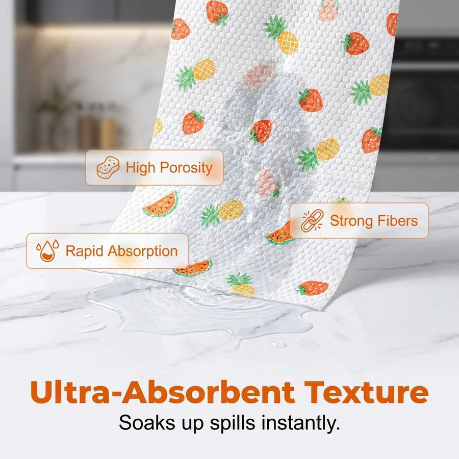 50Pcs Per Roll Reusable Cleaning Lazy Rags