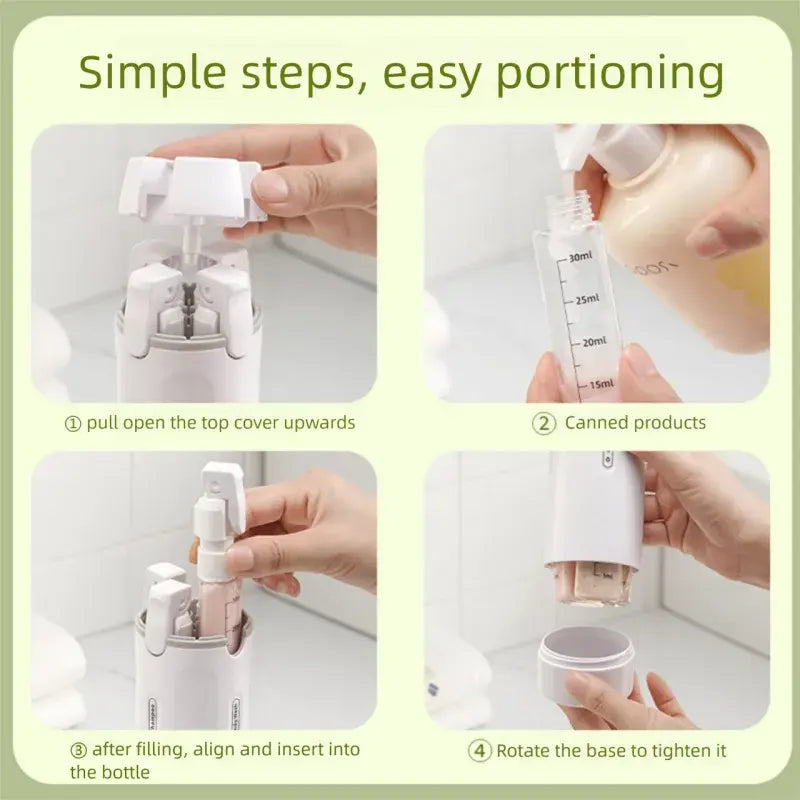 ✨ 4-in-1 Travel Bottle Set: Your Ultimate On-the-Go Liquid Companion