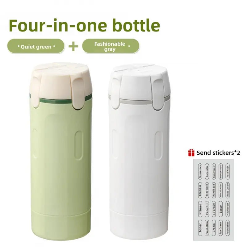 ✨ 4-in-1 Travel Bottle Set: Your Ultimate On-the-Go Liquid Companion